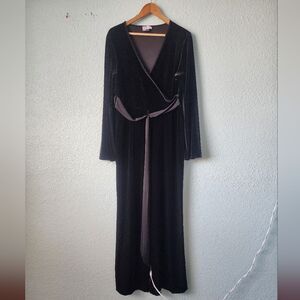 Calvin Klein Classic Black Velvet Jumpsuit
